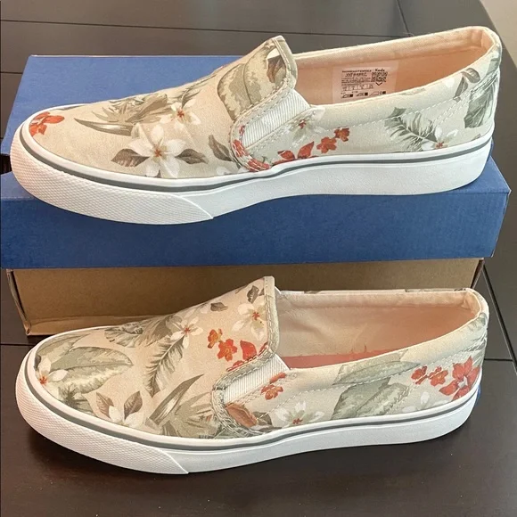 Keds Tropical Print Canvas Slip-Ons - Picture 6 of 7